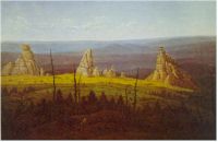 Carl  Gustav Carus Die Dreisteine im Riesengebirge, 1826. Das multiple Genie Carus, knigl. Leibarzt, Maler, Dichter, Philosoph und Psychologe