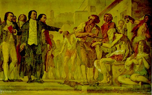 Pinel befreit die Geisteskranken 1793 von ihren Ketten