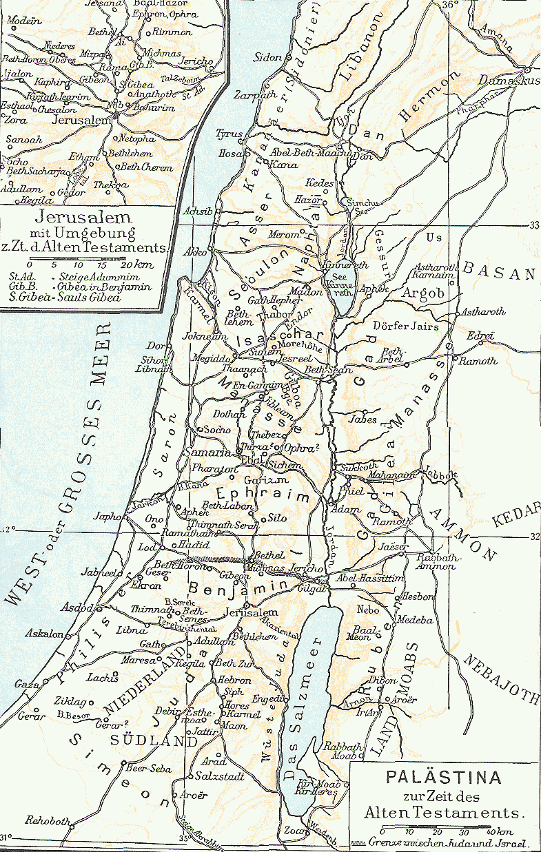 Israel altes testament landkarte Geschichte Israels
